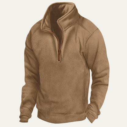 Men's Tactical Fleece Sweater Quarter Zip Collar