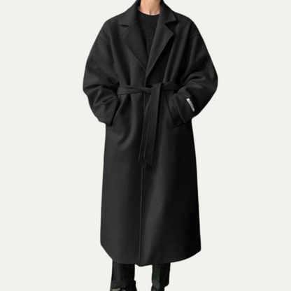Men's Wool Wrap Coat Camel Color With Belt