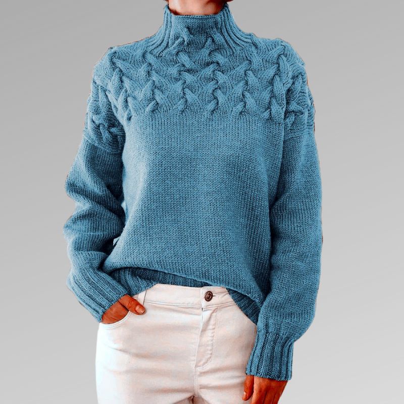 Women's Turtleneck Sweater Elegant Warm - 
Fashinoza
