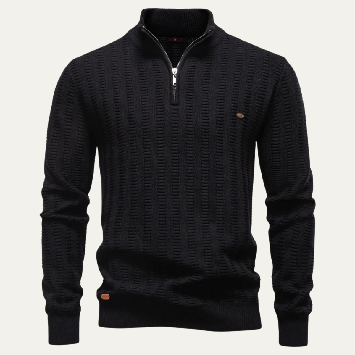 Men's Quarter Zip Winter Sweater Knit - Fashinoza