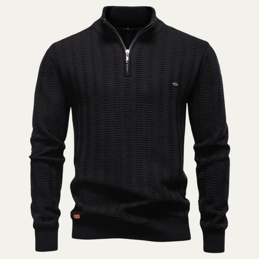 Men's Quarter Zip Winter Sweater Knit - Fashinoza