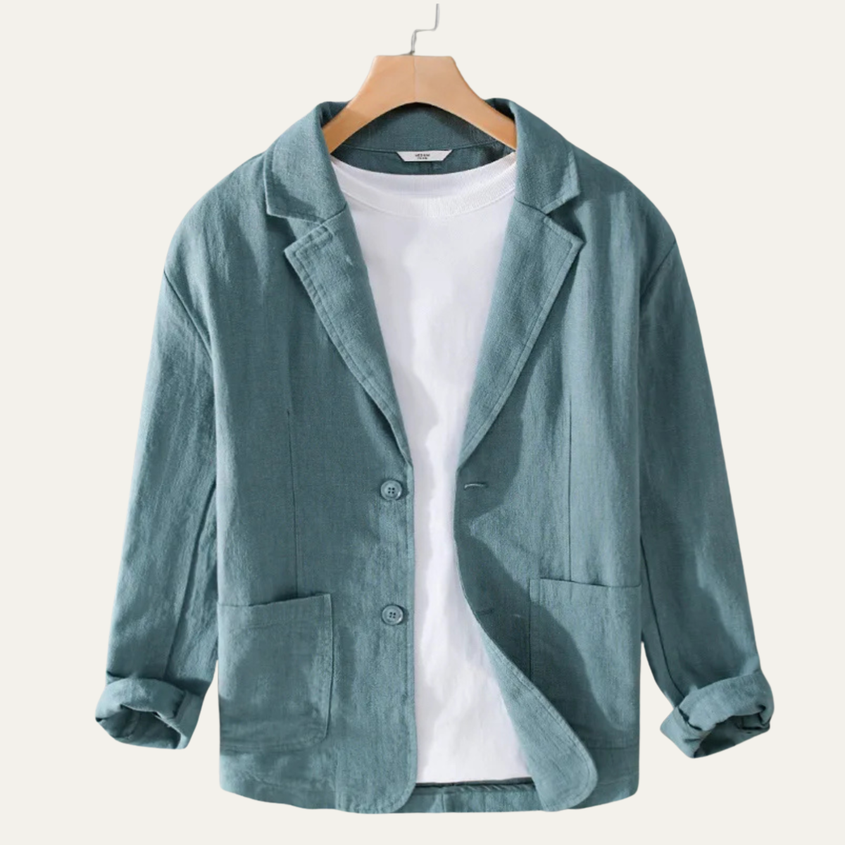 Men's Linen Blazer Solid Color Casual