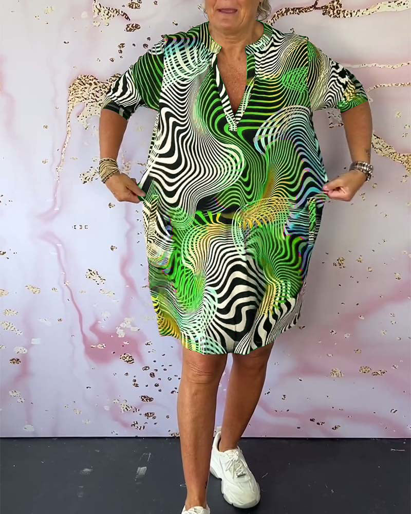 Women's Casual Abstract Print Dress