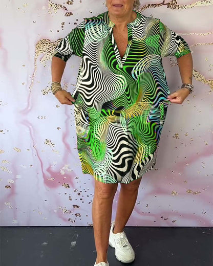 Women's Casual Abstract Print Dress