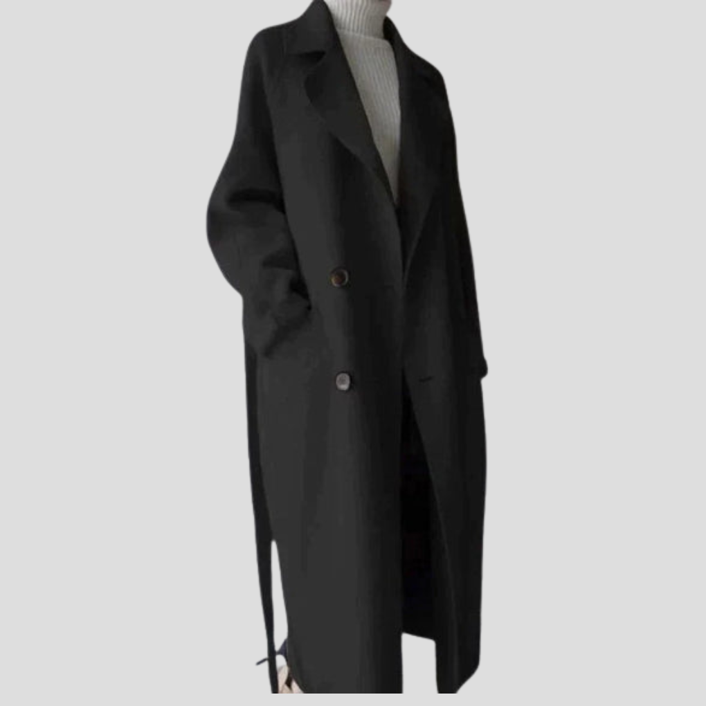 Women's Wool Coat Long Elegant Cold Weather