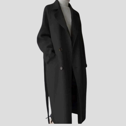 Women's Wool Coat Long Elegant Cold Weather
