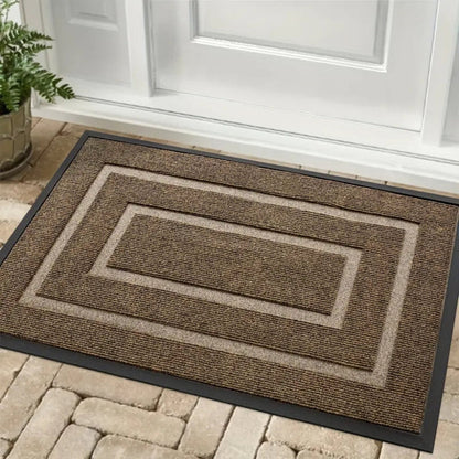 Rubber Door Mat Water-Resistant Indoor Outdoor
