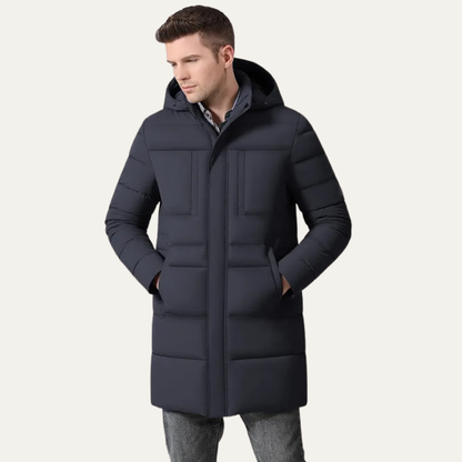 Men's Long Winter Cotton Parka Coat Windproof