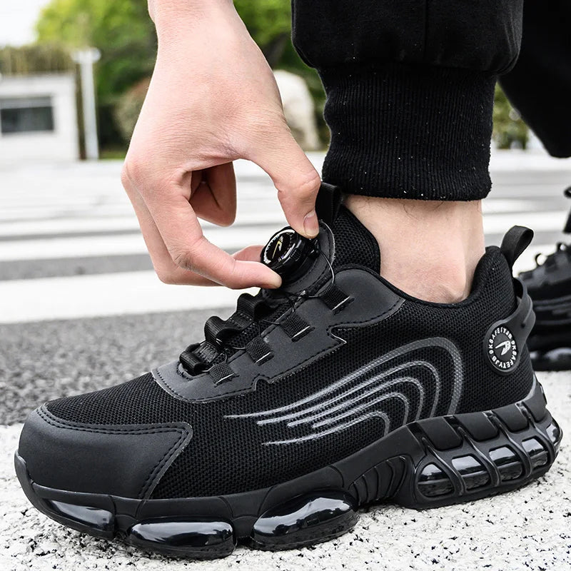 Men's Lace-Up Work Shoes Balance Design - Fashinoza