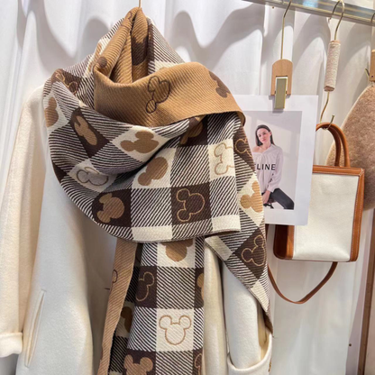 Comfy Plaid Tassel Scarf Soft Warm Double Sided