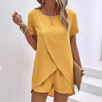 Women's Summer Wrap Co-ord Set
