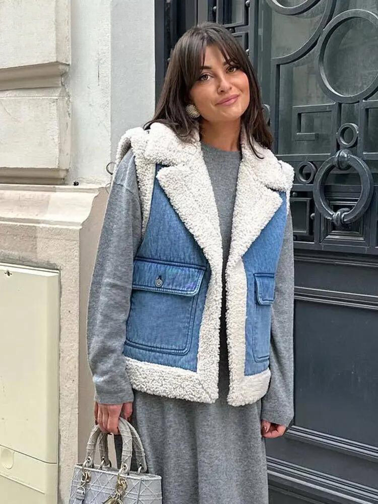 Women's Denim Cardigan - 
Fashinoza