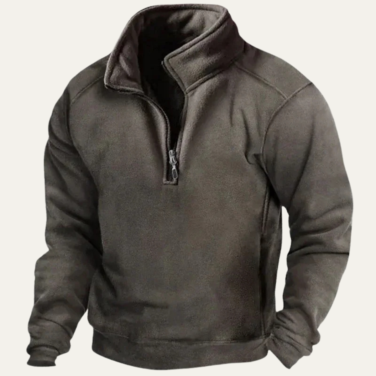 Men's Tactical Wool Sweater Half Zip Fleece Pullover - Fashinoza