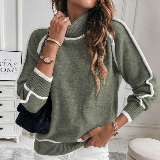 Addison | Women’s Summer Turtleneck Long Sleeve Sweater