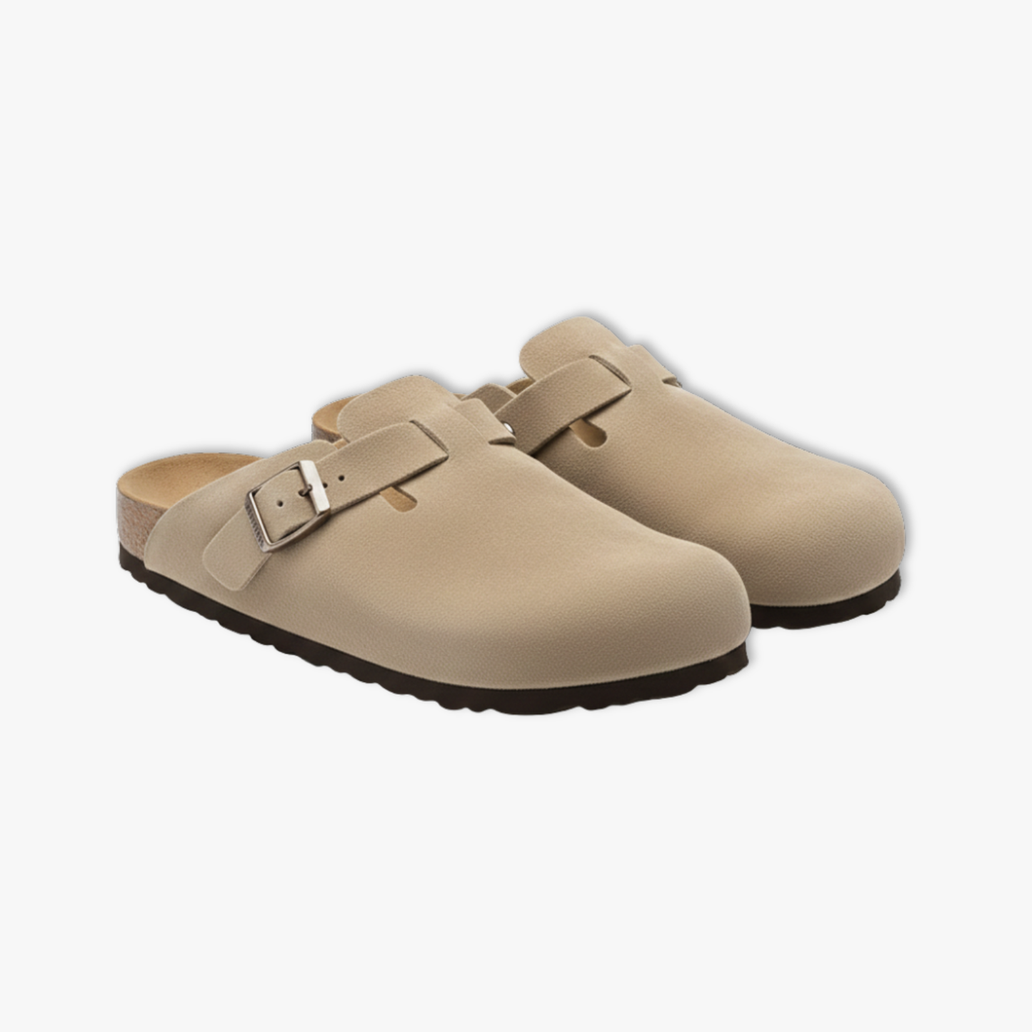 Women's Fashion Cork Suede Mules Slippers
