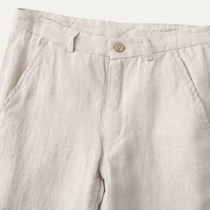 Alderfall Men's Linen Pants Casual Loose Fit