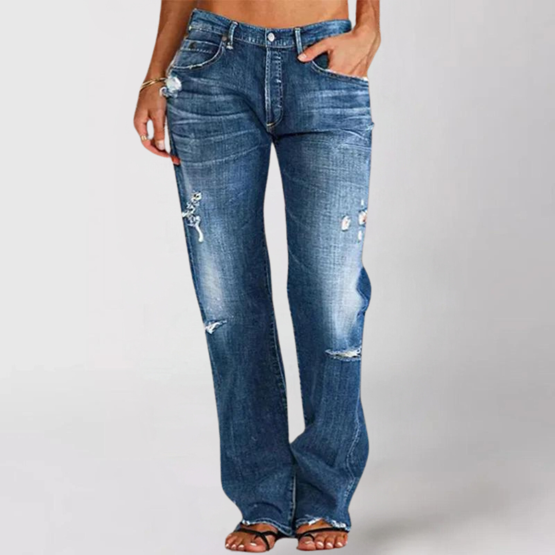 Sophie | Women’s Spring Distressed Straight Leg Jeans