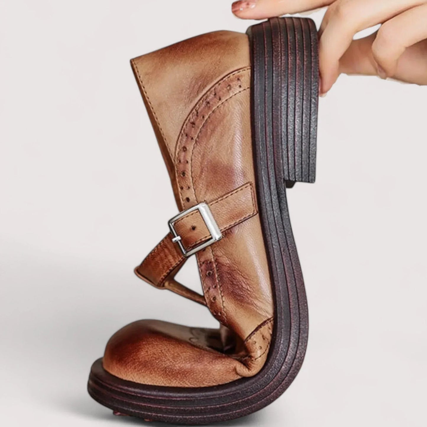 Women's Chunky Mary Jane Shoes Closed Toe