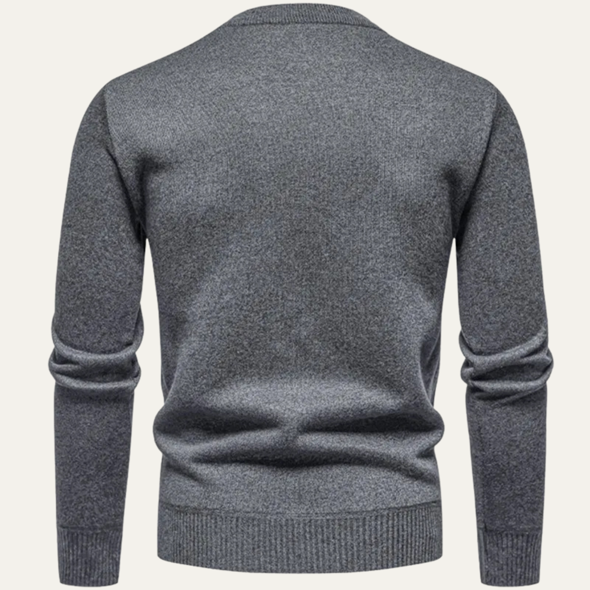 Men's Diamond Pattern Crew Neck Sweater Warm Knit