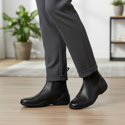 New Women's Soft Leather Stretch Sock Boots Autumn Winter Flexible Chelsea Fashion Boots