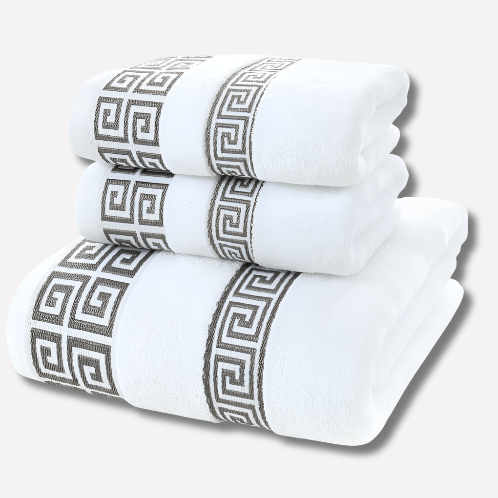 Athena Cotton Towel Set 2 Piece - Fashinoza