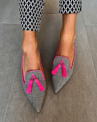 Women's Flat Pointed Toe Loafers - Fashinoza
