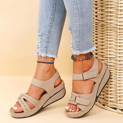 Wedge Heel Shoes Soft Sole Velcro Strap