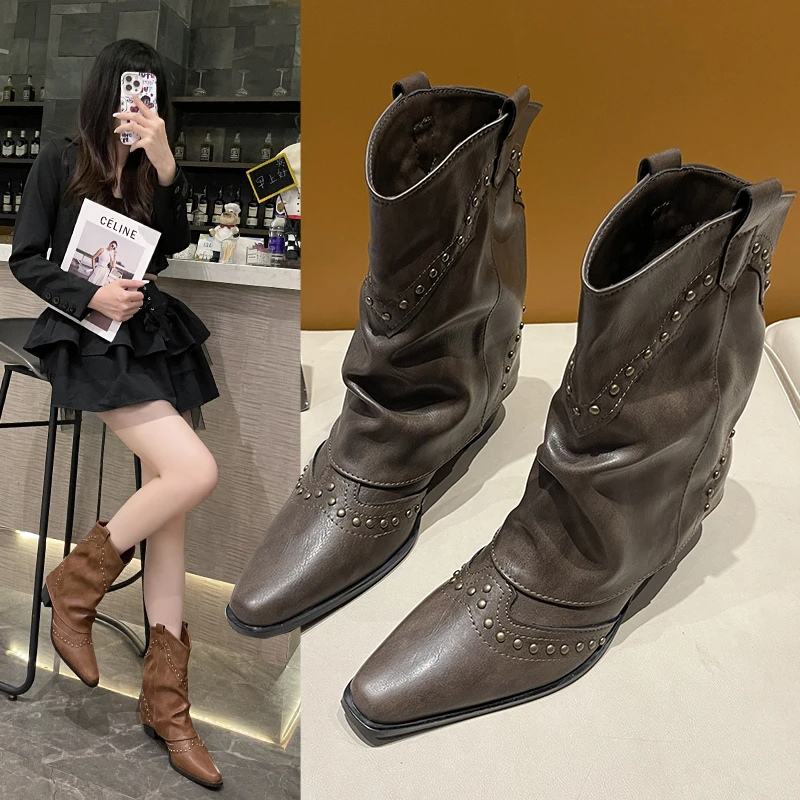 Women's Studded Western Boots
