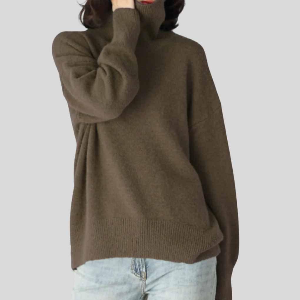 Women's Rollneck Sweater Merino Wool Cold-Weather