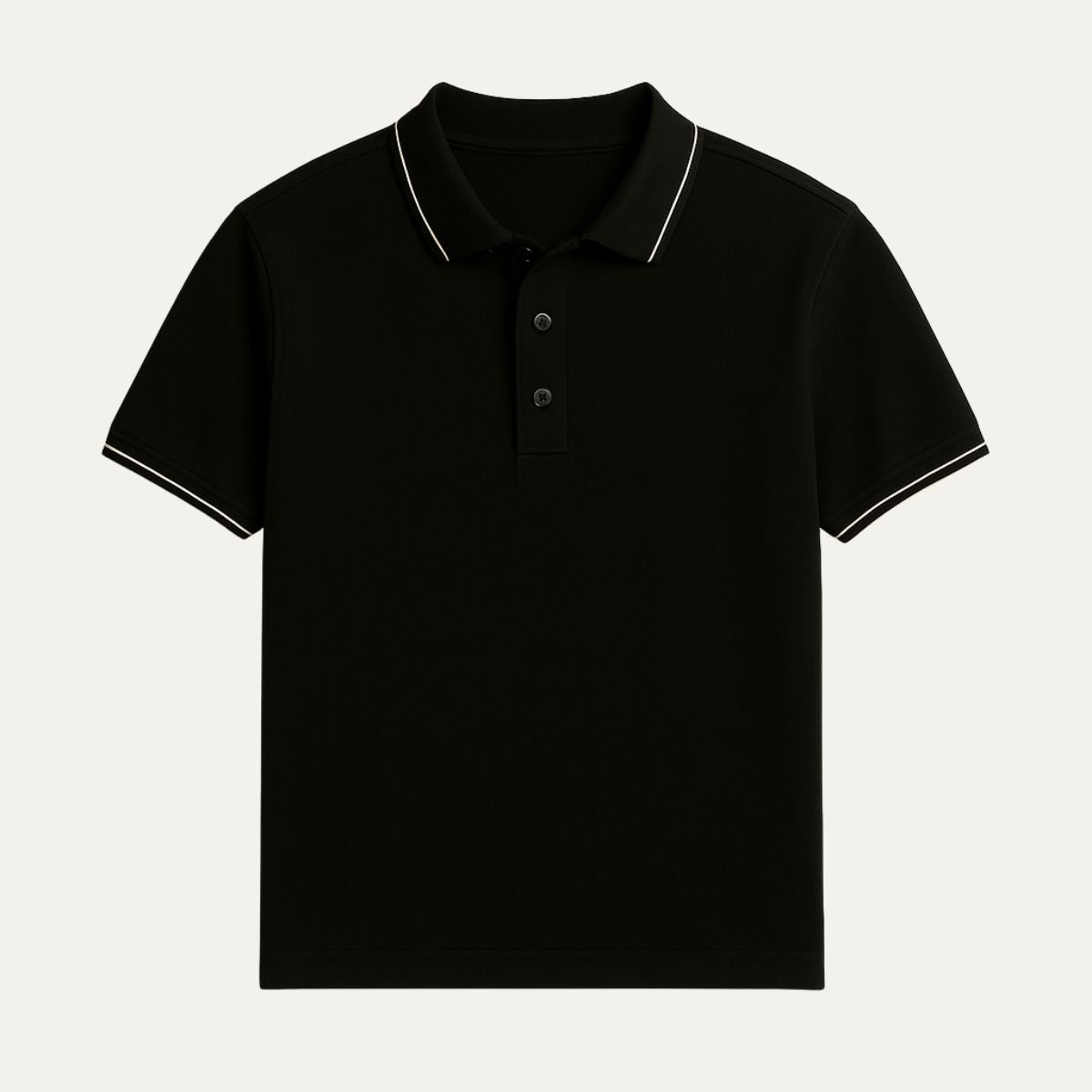 Men's Polo Shirt Short Sleeve Summer White - Fashinoza