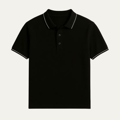 Men's Polo Shirt Short Sleeve Summer White - Fashinoza