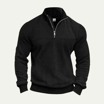 Men's Winter Knit Half Zip Sweater