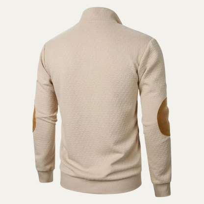 Mens Polo Sweater Button Down Lapel Cotton
