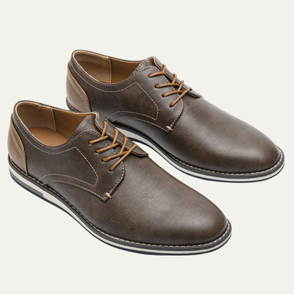 Men's Two Tone Leather Oxford Sneakers