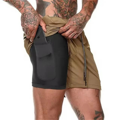 Men's Sport Shorts 2-In-1 Athletic Comfortable