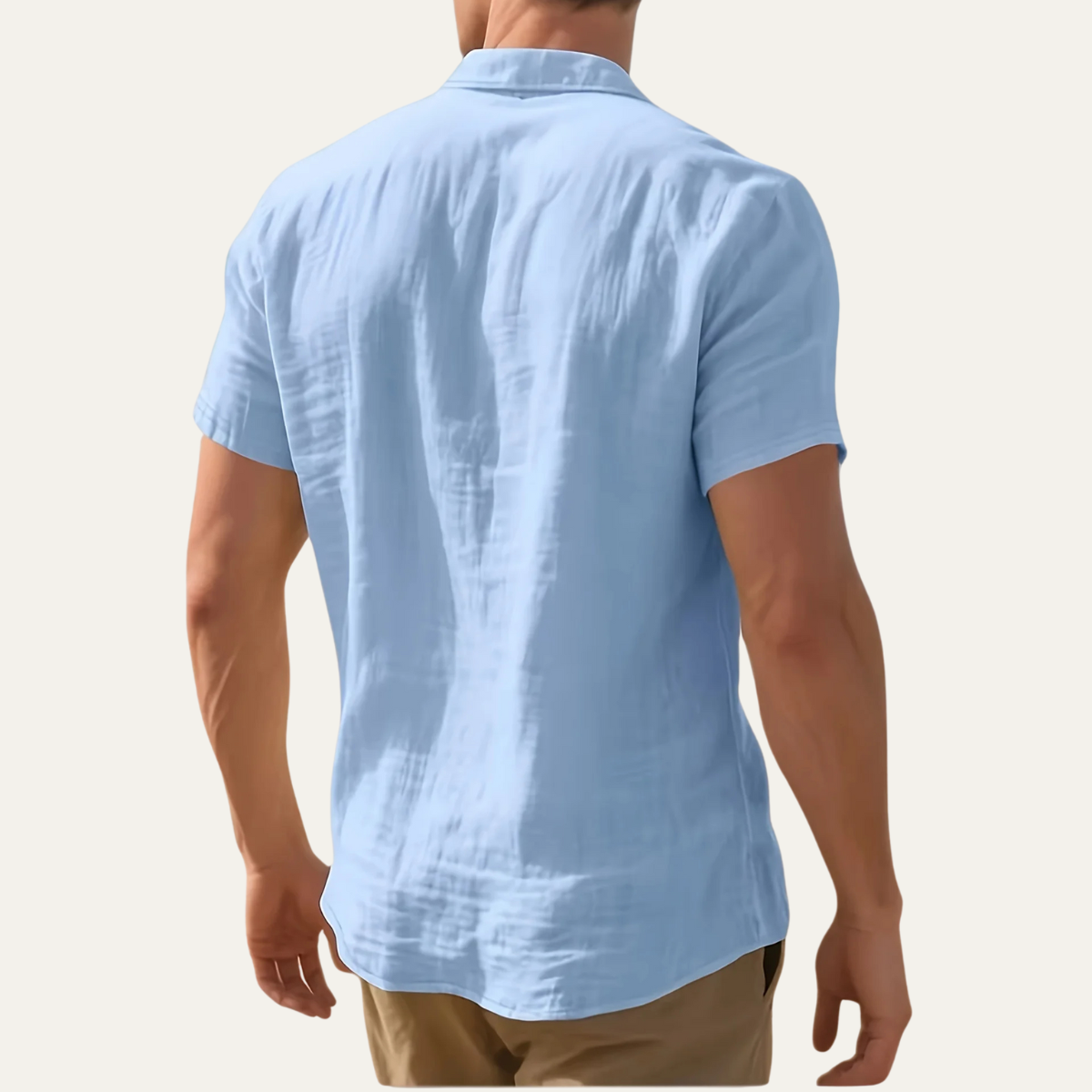 Men's Linen Button Up Shirt Lightweight