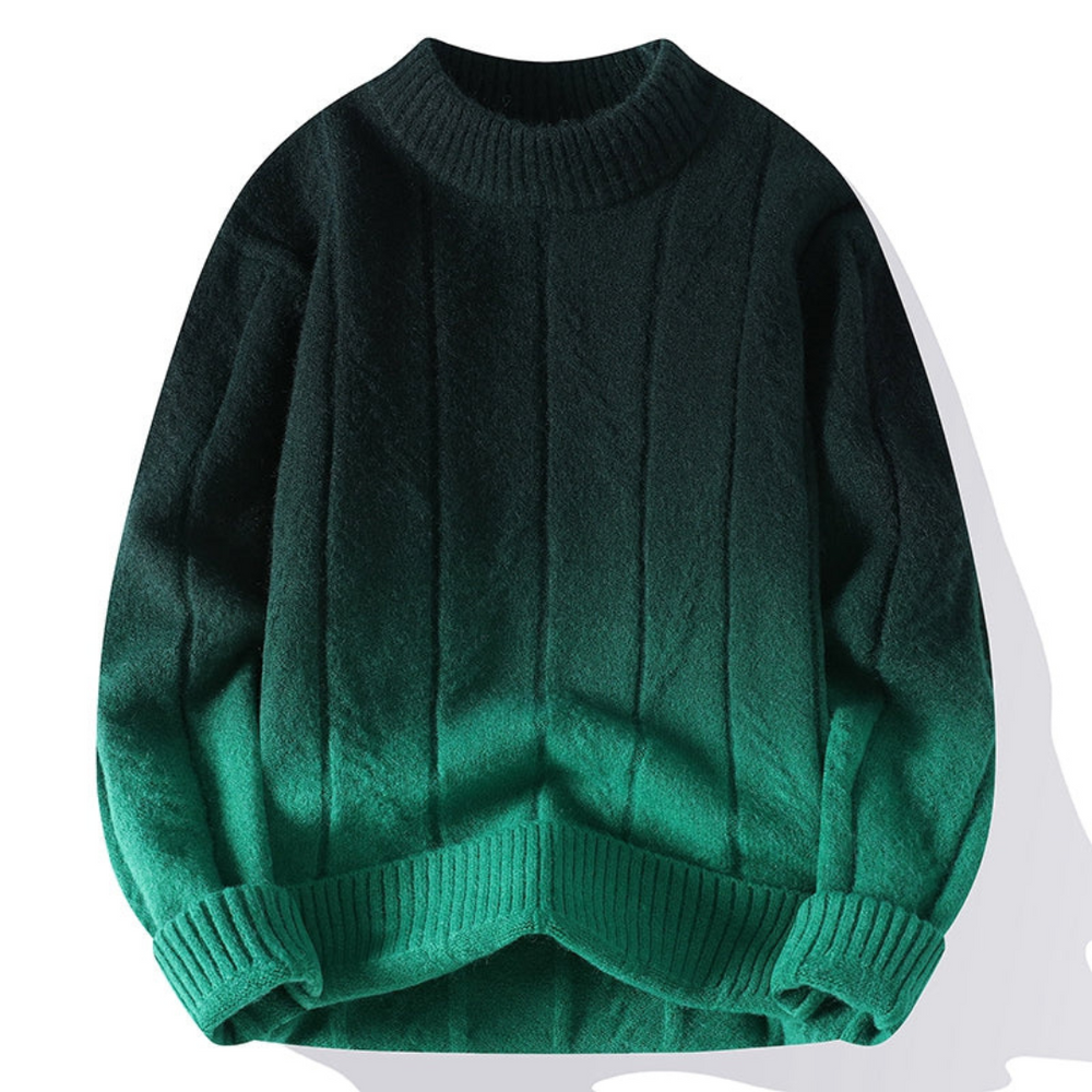 Men’s Gradient Knit Sweater – Soft Casual Pullover