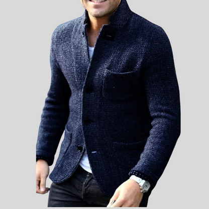 Men's Down Blazer Warm Insulated Navy