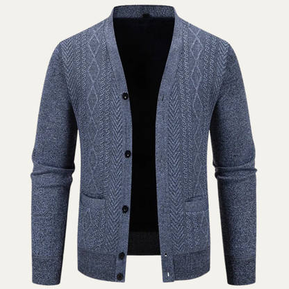 Men's V Neck Knitted Cardigan Casual Button Up
