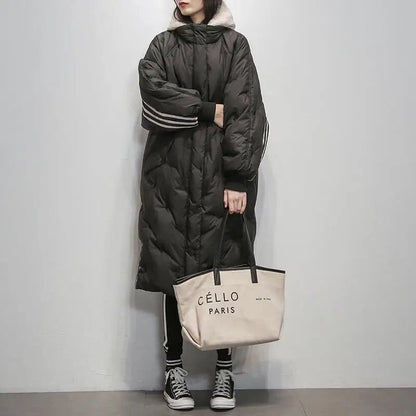 Gabrielle | Women’s Warm Hooded Quilted Long Coat