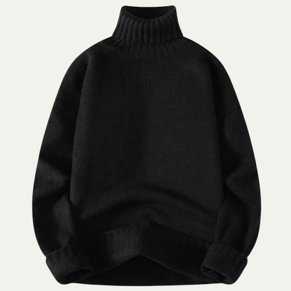 Men's Soft Knit Turtleneck Sweater Warm