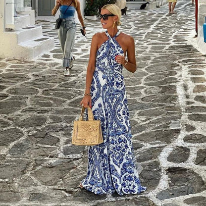 Women's Halter Neck Maxi Dress