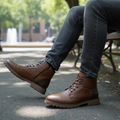 Handmade Men Boots Autumn Winter Male Booties Outdoor
