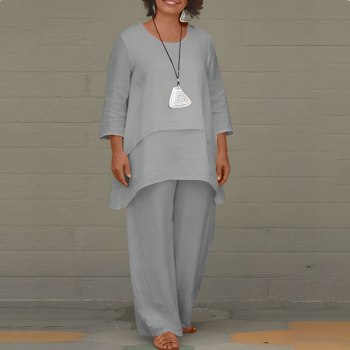 Women's 2-Piece Linen Pants Set