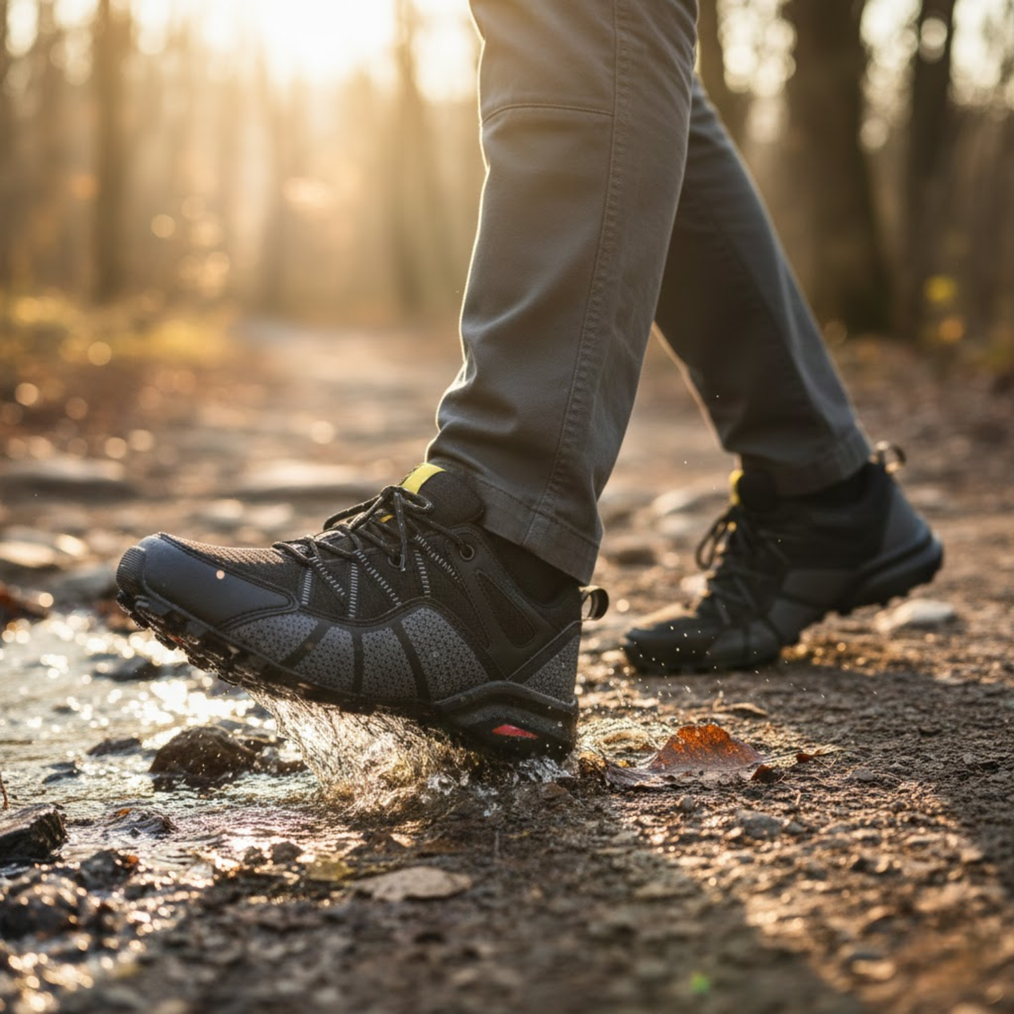 Men's Waterproof Hiking Shoes Outdoor Trekking Sneakers Mountain Climbing Tactical Boots