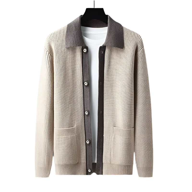 Men's Wool Cardigan with Pockets