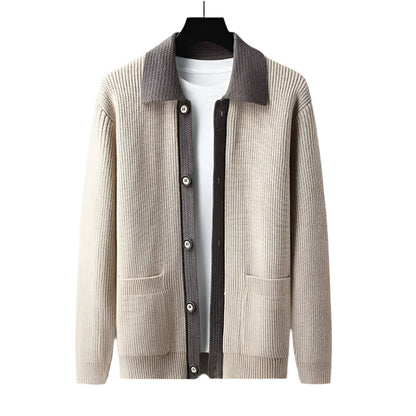Men's Wool Cardigan with Pockets