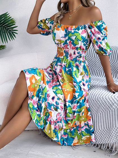 Women's Boho Gradient Casual Dress