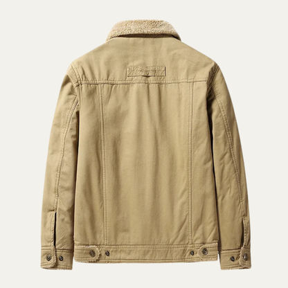 Men's Winter Windproof Sherpa Jacket With Pockets