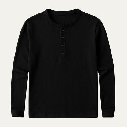Men's Long Sleeve Cotton Polo Shirt